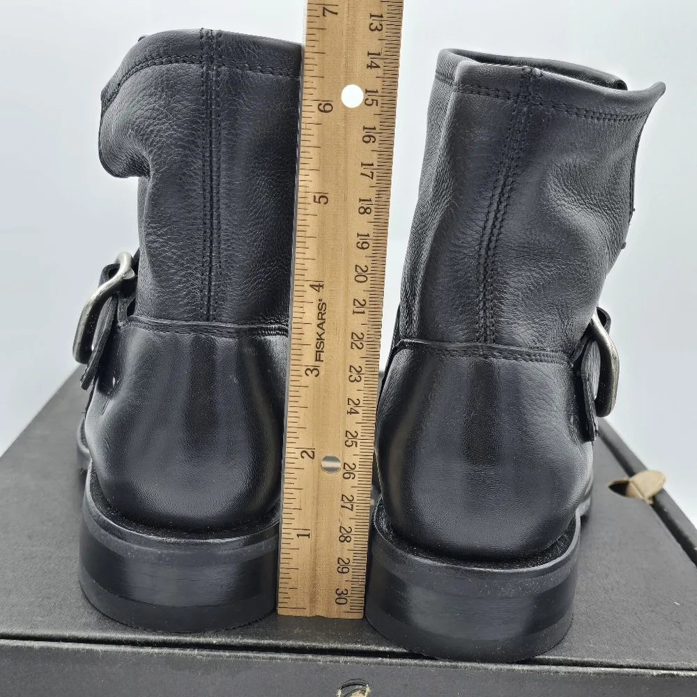 NIB Frye Veronica Flex Botties, Leather Moto Anlke Boots, Black, Women's 6 - Picture 7 of 16